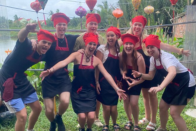 Hoi An Cooking Class(Local market,Basket Boat,Fishing & Cooking) - Bay Mau Coconut Forest by round basket boat