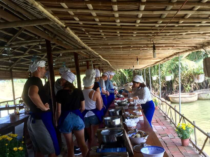 Hoian/Danang: Eco Cooking Class, Cruise Trip, Basket Boat - The basket boat ride through the coconut channels