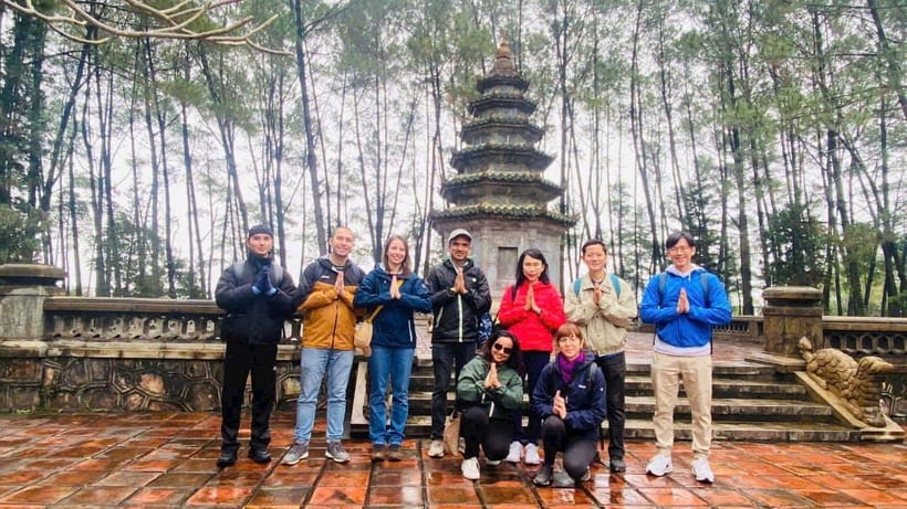 Hue: Dragon Boat, Perfume River, Pagoda & Royal Tomb Tour - Thien Mu Pagoda, Hue’s riverside symbol