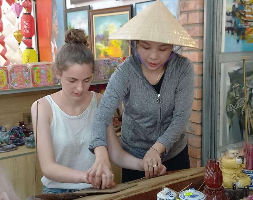 Hue Imperial City & Abandoned Water Park Tour by E-Scooter - Thuy Xuan Incense Village and a working craft