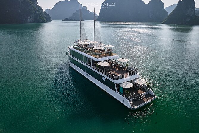 JADESAILS CRUISE-The Most Luxurious Day Tour in Ha Long Bay & Lan Ha Bay - 9:30 at Tuan Chau Marina, starting with a welcome drink