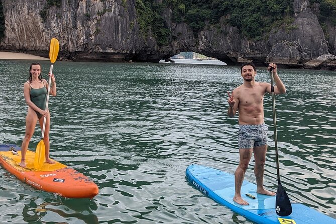 Lan Ha Bay day tour from Cat Ba, Hanoi - Serenity Boutique Cruise - Kayaking at Dark and Light Cave