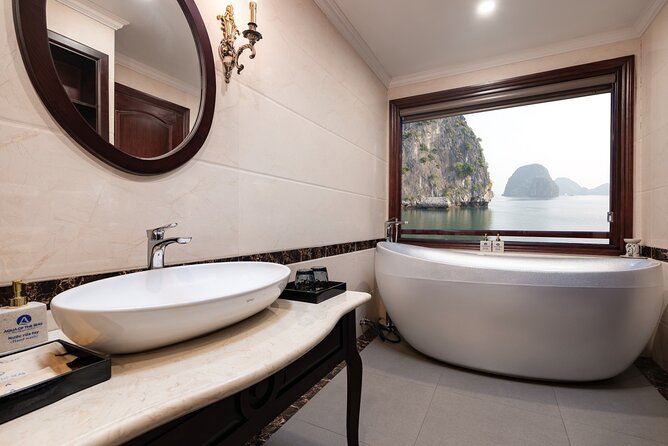 Lan Ha - Ha Long Bay 5Star cruise-Private balcony cabin 2day trip - Sunset, cooking class, and evening time onboard