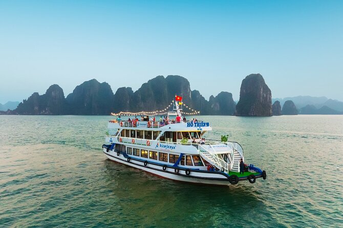 LUXURY Halong Bay Cruise 5 Stars Full Day Tour with Buffet Lunch - Hanoi to Tuan Chau: three hours before the bay