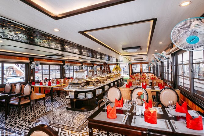 LUXURY Halong Bay Cruise 5 Stars Full Day Tour with Buffet Lunch - Sung Sot Cave and its steep stairway