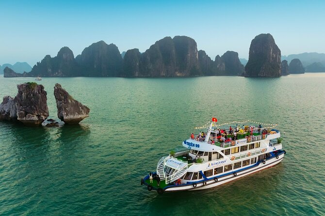 LUXURY Halong Bay Cruise 5 Stars Full Day Tour with Buffet Lunch - Boarding the five-star cruise at noon