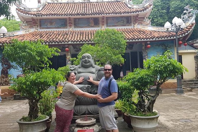 MARBLE MOUNTAIN-AM PHU Cave & HOI AN -Colourful Lantern Boat Ride - Hoi An old town changes the pace