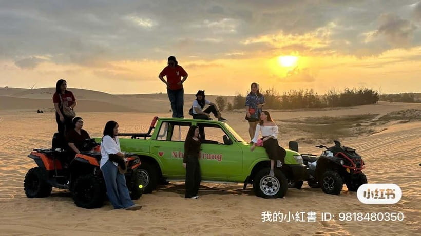 Mui Ne: Group Tour & Sunrise/Sunset Quad Bike Adventure - The Jeep, driver, and photo service