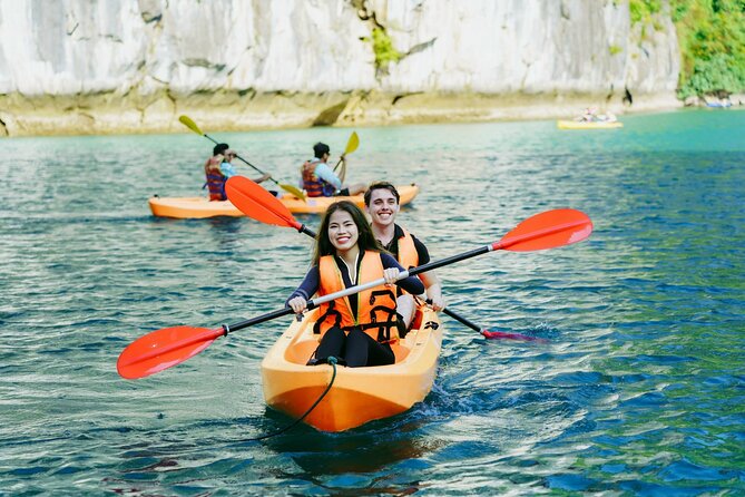 One Day Deluxe Boat Trip in Ha Long Bay - Sung Sot Cave and its huge rock chambers