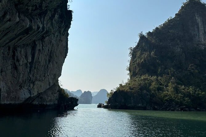 Private 1 Day Tour in Ha Long Bay with Private Cruise or Group - The bamboo boat through quieter water