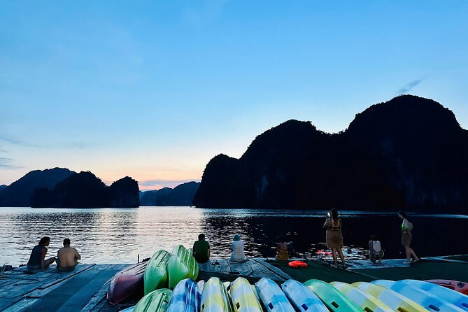 Sunset and Plankton Bioluminescent Night Kayak Lan Ha Bay - Searching for glowing plankton after sunset