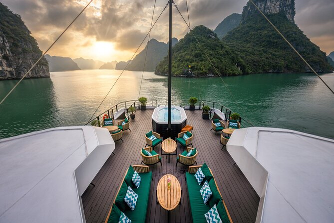 The Catamaran Luxury Day Cruise to Halong Bay from Hanoi(Best Selling) - Lunch while the limestone islands pass