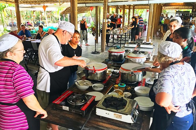 Traditional Cooking Class with Basket Boat Ride and market Tour - Cooking four Vietnamese favorites