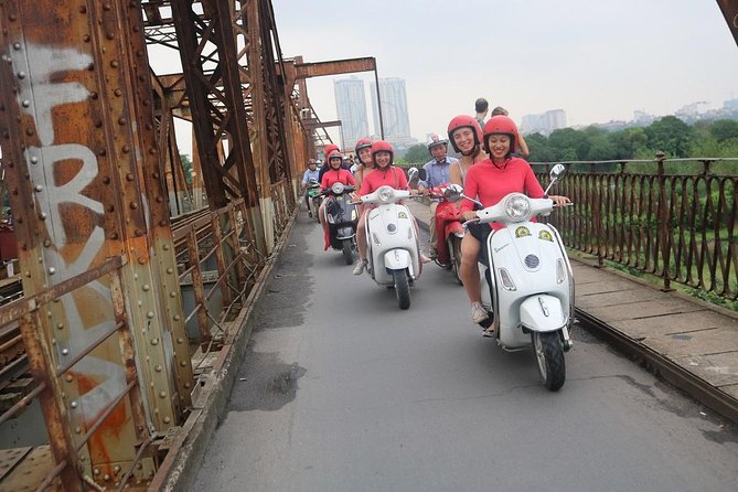 Vespa City Tour &Train Street Female With Ao Dai Riders 4,5 Hours - Long Bien Bridge and Hanoi’s back streets