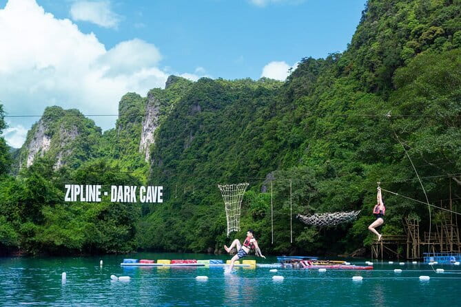 Zipline Dark cave & Paradise cave: Full-day Exploration - Lunch in the park at about noon